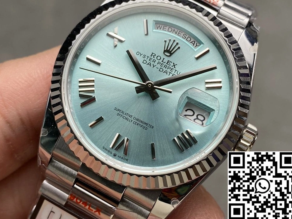 Steel Tungsten White Rolex M128236-0018 36mm Dial v5 Date Day QF Factory 1226